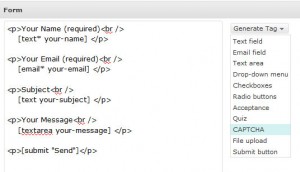 form-code Code for contact form in WordPress