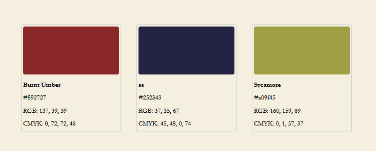 Colour block Color Palette