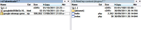 Upload Google XML Sitemaps WordPress Plugin